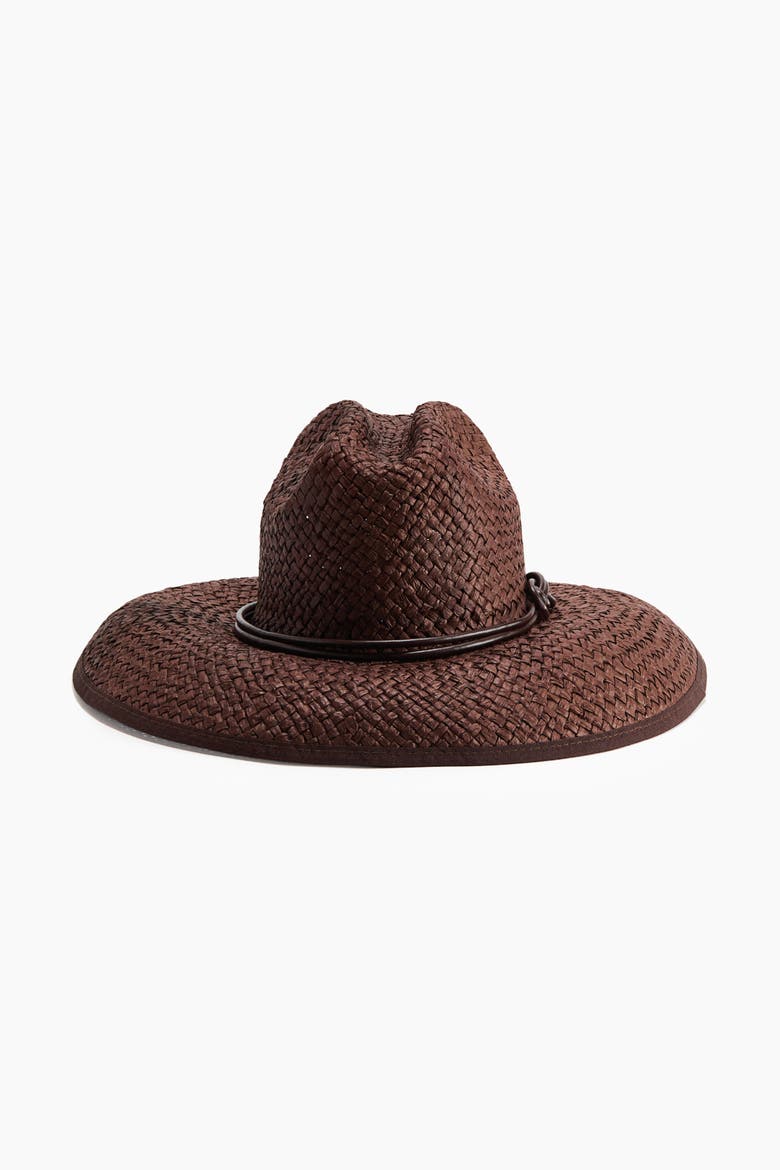 Handmade Straw Hat, Alternate, color, Dark brown