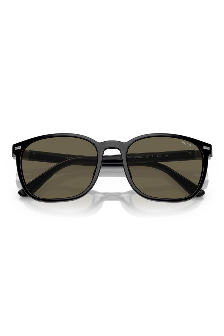 PH4208U 55mm Square Sunglasses, Alternate, color, SHINY BLACK / BROWN