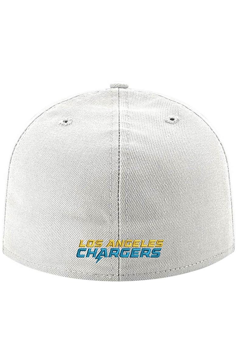 New Era Men's New Era White Los Angeles Chargers Omaha Primary Logo 59FIFTY Fitted Hat, Alternate, color, 