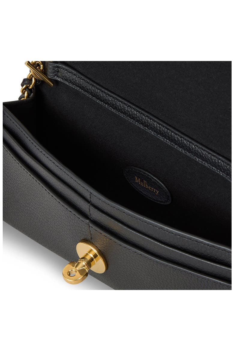 Lily Leather Wallet on a Chain, Alternate, color, BLACK