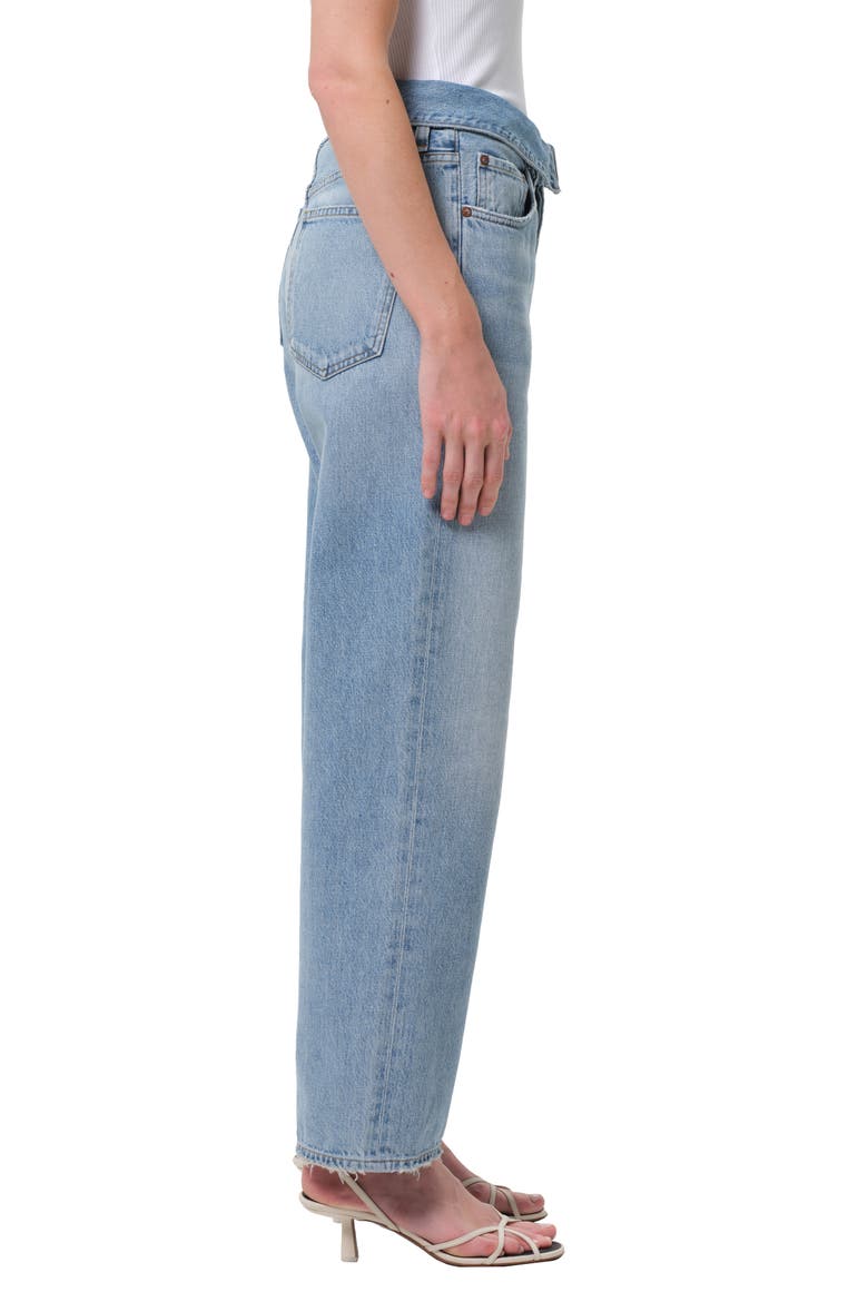 Echo Foldover Waist Tapered Straight Leg Jeans, Alternate, color, SYLLABLE