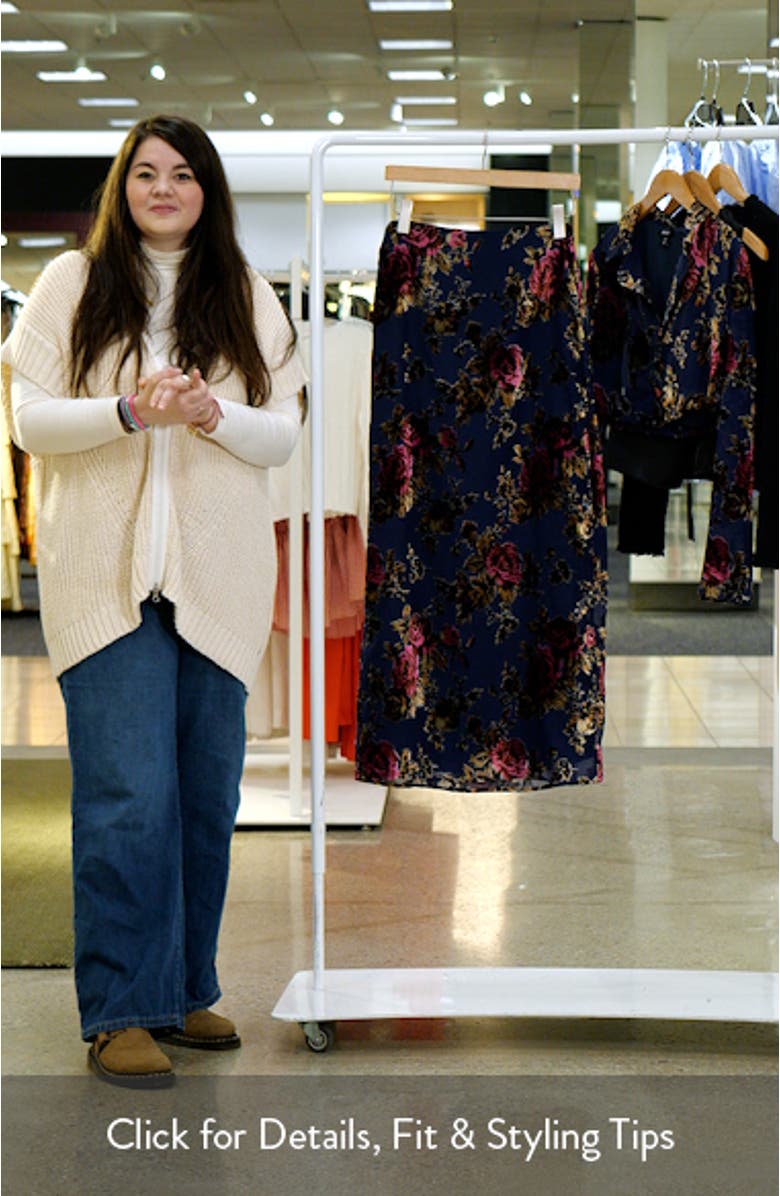 Devoré Floral Chiffon Maxi Skirt, sales video thumbnail