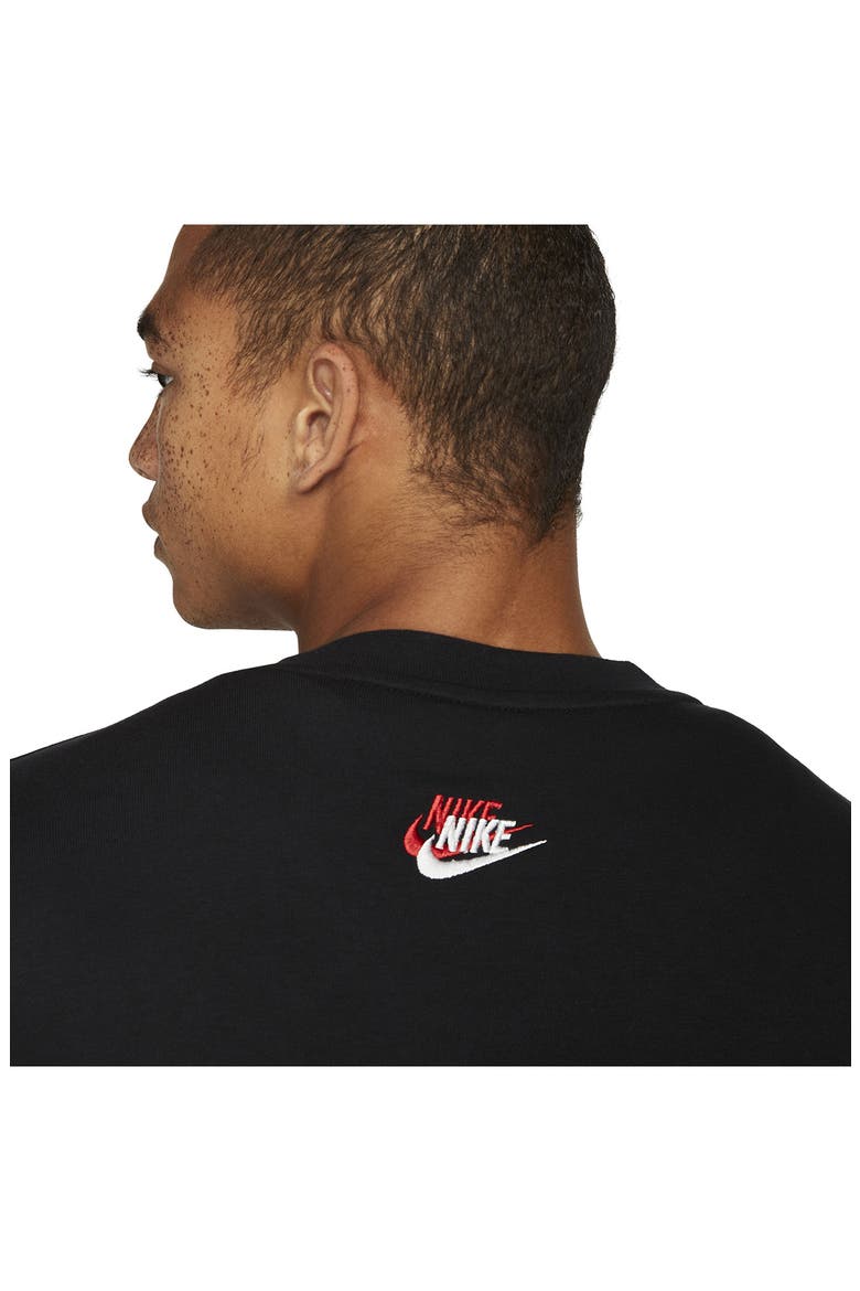 Sportswear Essentials+ Embroidered Swooshes Crewneck Sweatshirt, Alternate, color, BLACK