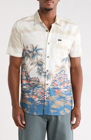 RVCA Penninsula Graphic Short Sleeve Button-Up Shirt