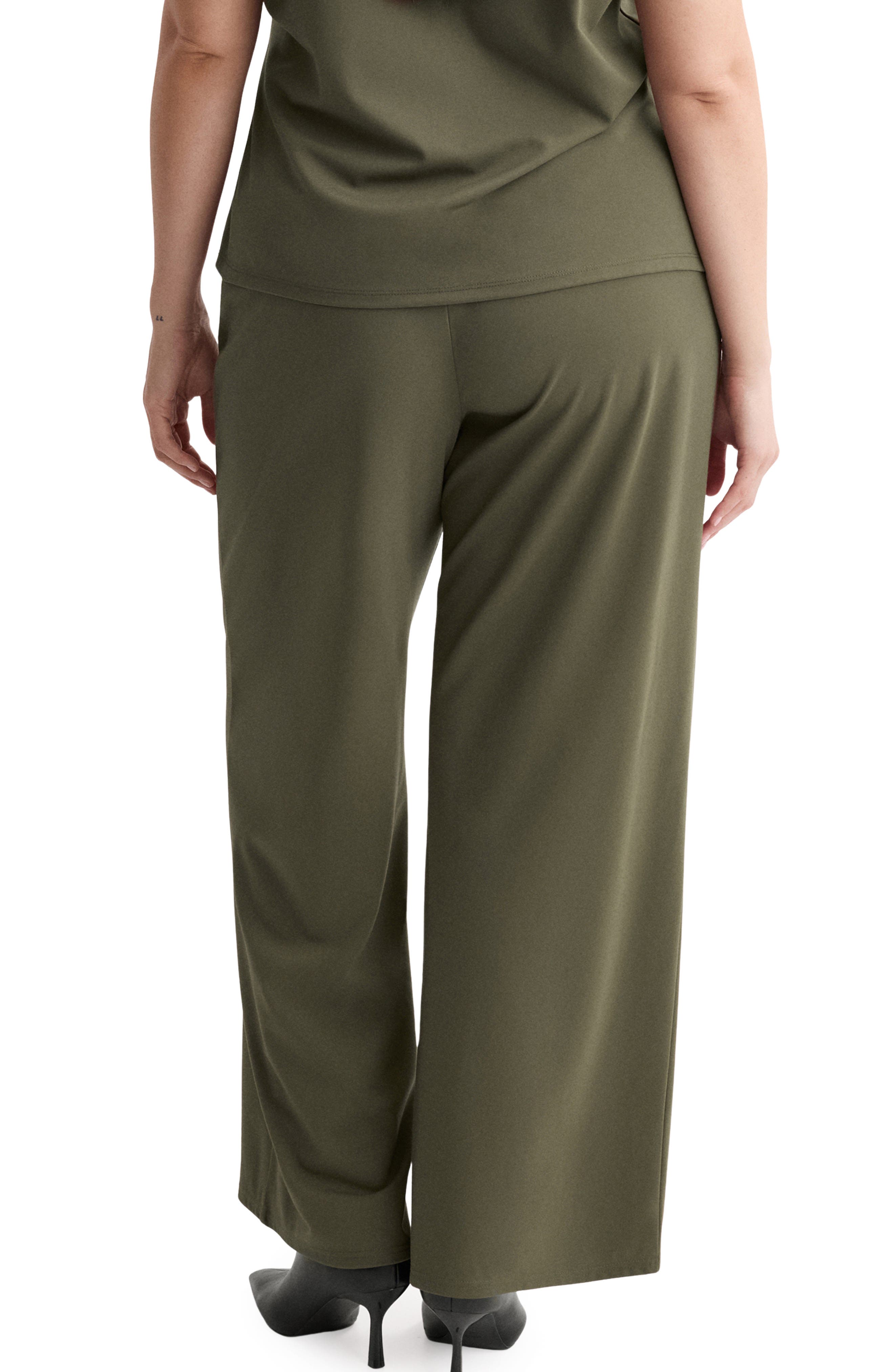 MANGO Pull-On Straight Leg Pants (Women) | Nordstrom