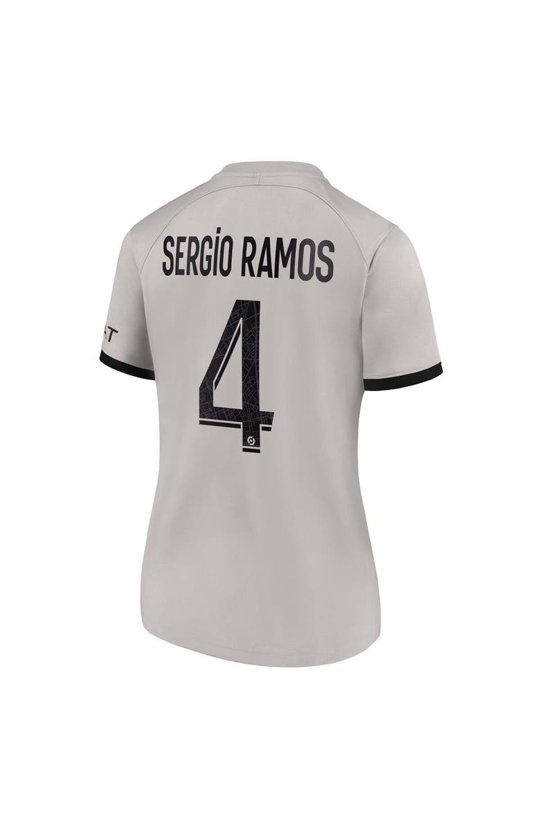 Nike Women's Nike Sergio Ramos Black Paris Saint-Germain 2022/23 Away Breathe Stadium Replica Player Jersey, Alternate, color, 