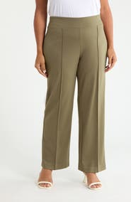 Jones New York Pintuck Pull-On Straight Leg Ankle Pants