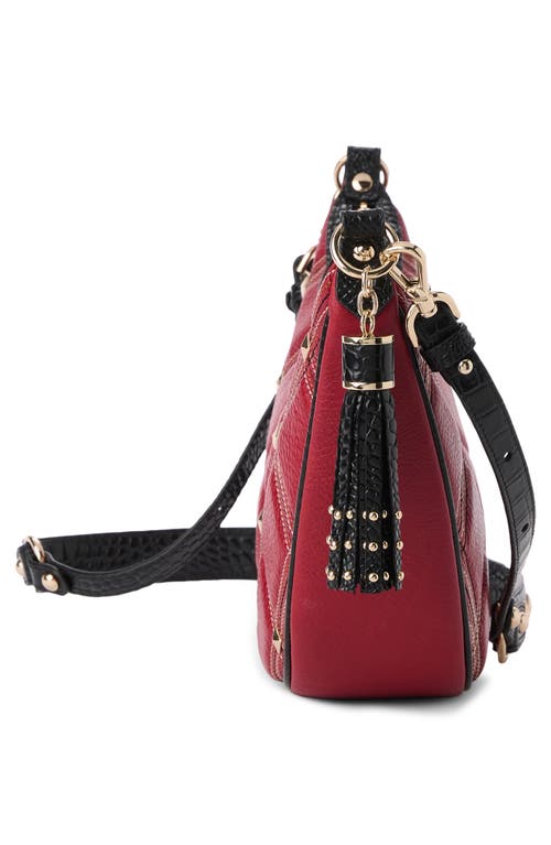 Brahmin Percy Quilted Leather Crossbody Bag In Red