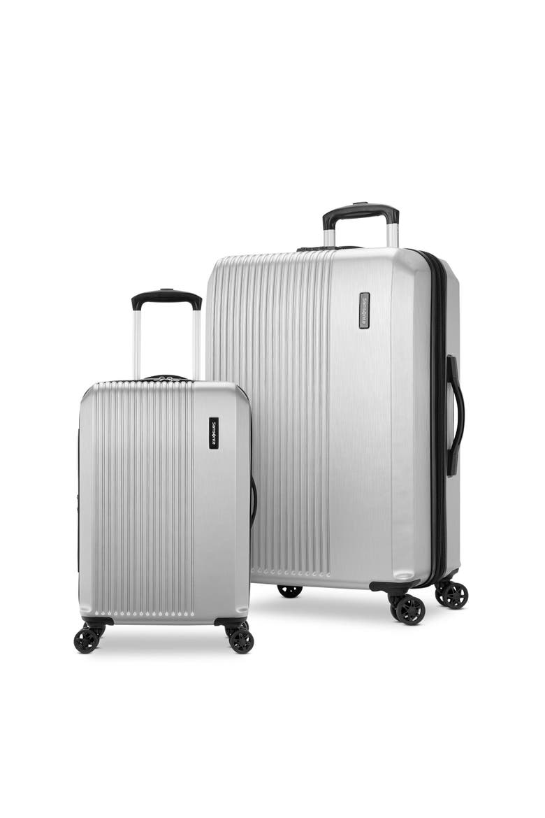 Alliance SE Hardside (20"/28") 2 Piece Spinner Luggage Set, Main, color, Metallic Silver