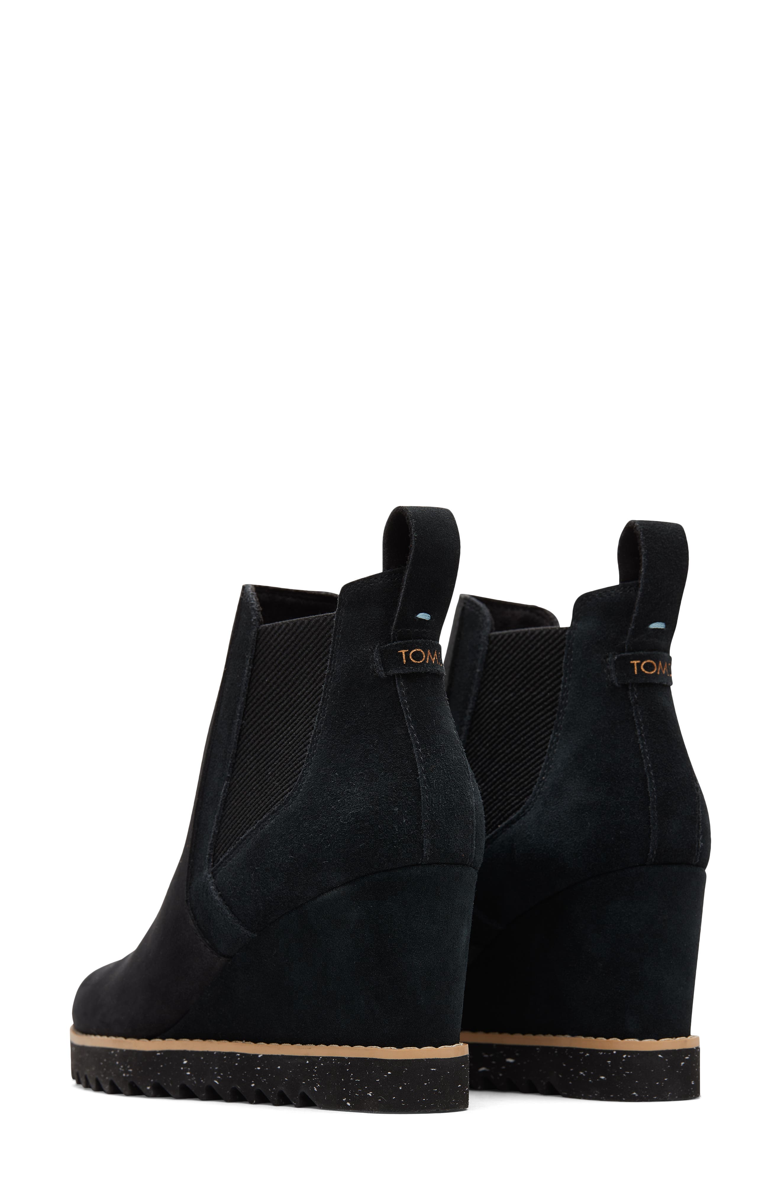 TOMS Maddie Wedge Bootie, Alternate, color, Black