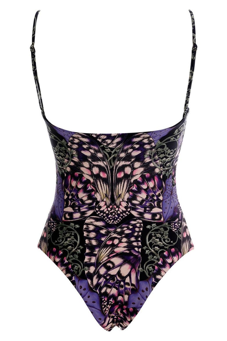 Conga Mbar Cutout One-Piece Swimsuit, Alternate, color, PURPLE