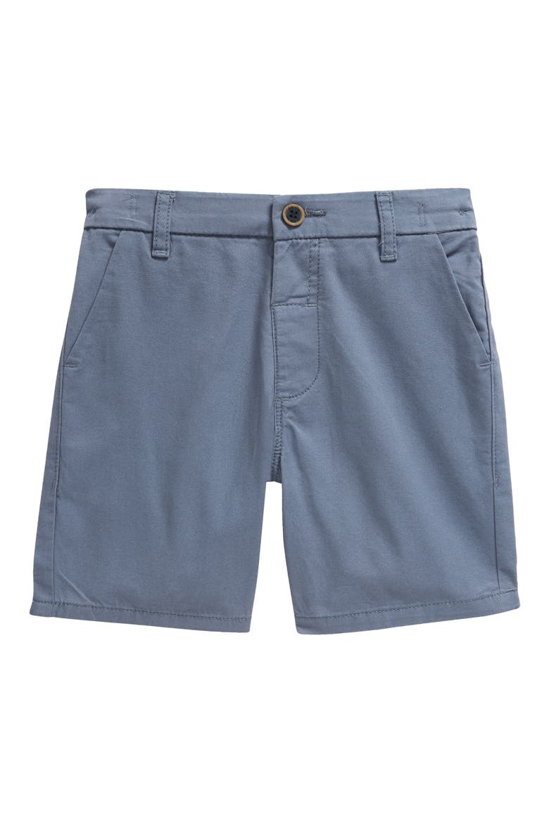 Kids' Flat Front Cotton Chino Shorts, Main, color, BLUE