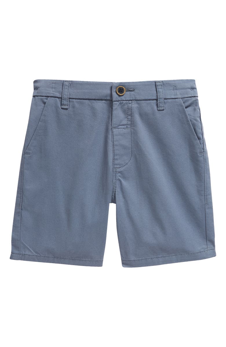 NEXT Kids' Flat Front Cotton Chino Shorts, Main, color, Blue