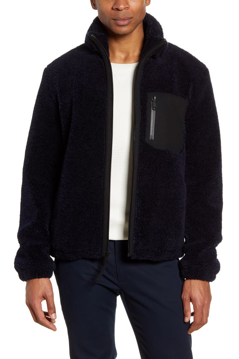 Fleece Zip Jacket, Main, color, COASTAL