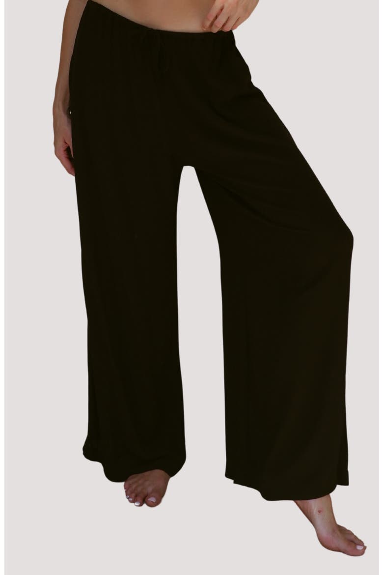 Koda Wide Leg Cover-Up Pants, Alternate, color, STONE