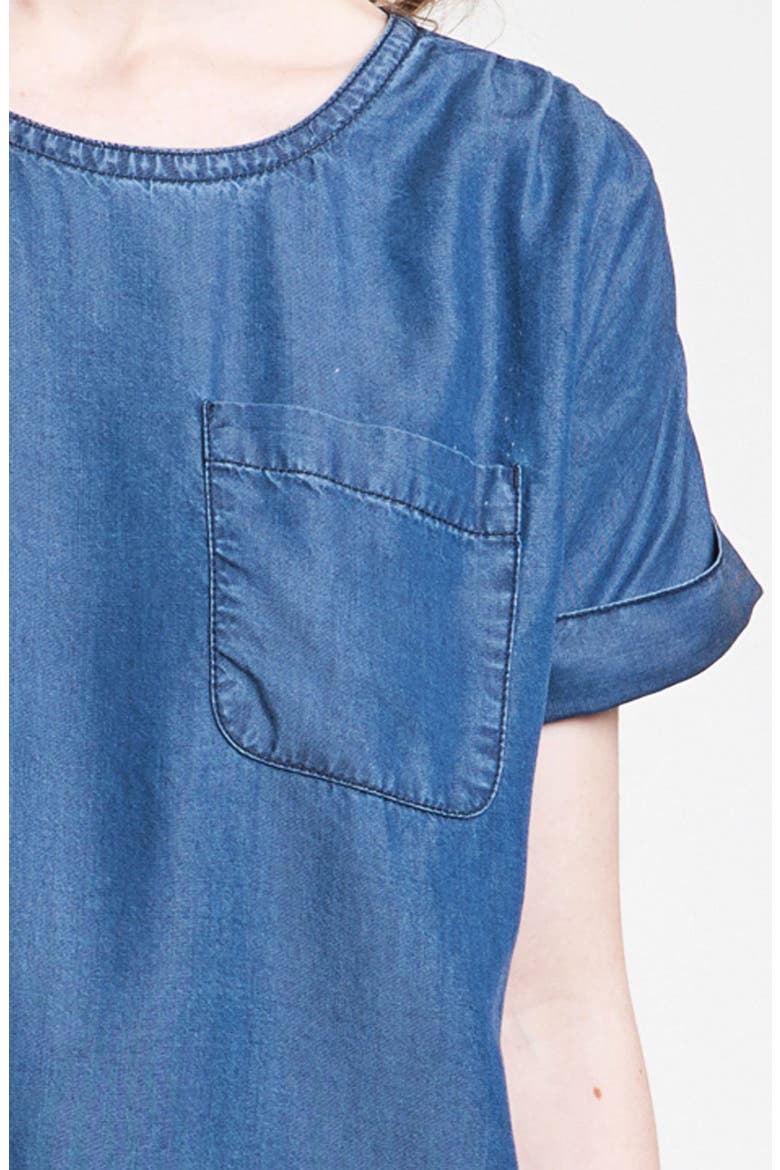 'Laurel' Chambray Tee, Alternate, color, INDIGO