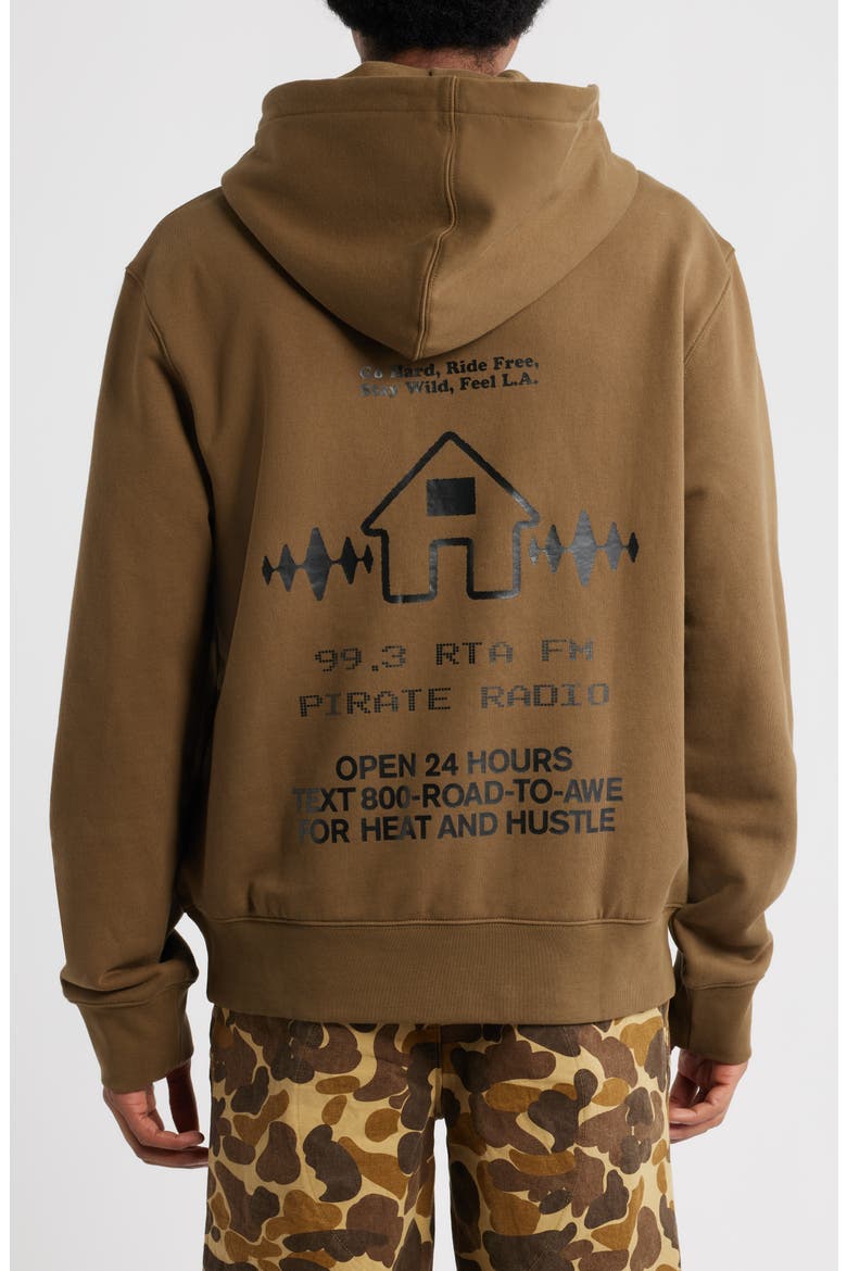 Dion Teak Radio House Graphic Hoodie, Alternate, color, TEAK RADIO HOUSE