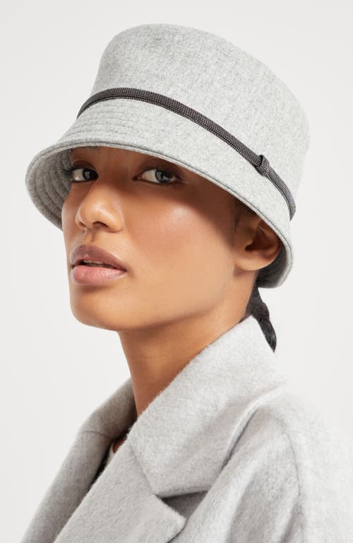 Brunello Cucinelli Monili Chain Detail Bucket Hat In Light Grey