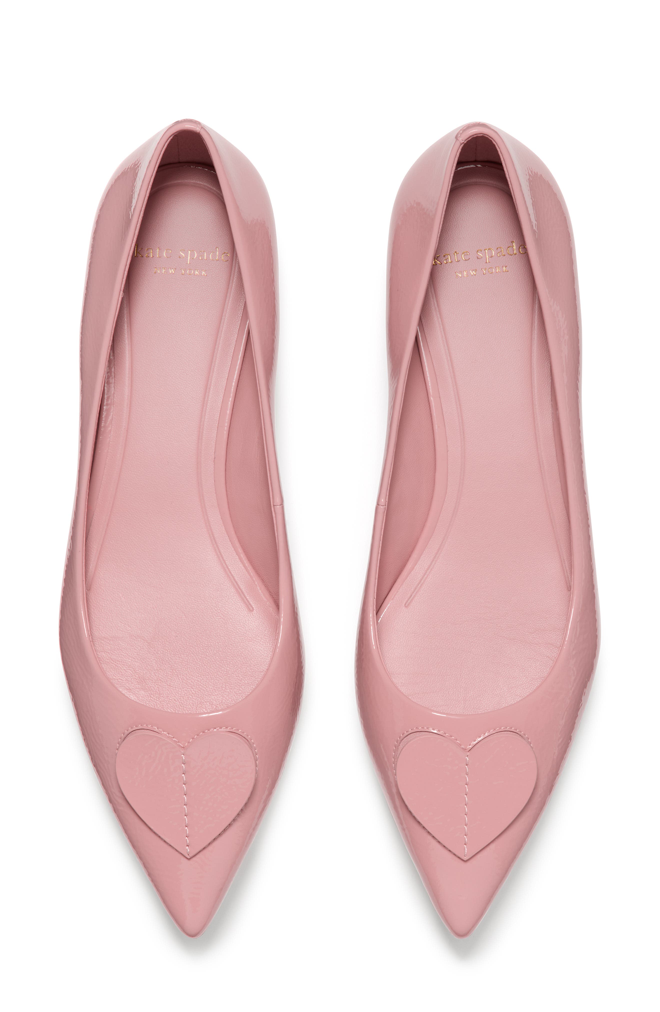 Kate Spade New York lover crinkle patent leather low pump, Alternate, color, Barre Pink
