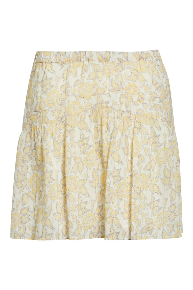Thalina Voile Miniskirt, Alternate, color, VALIASE YELLOW FLORAL