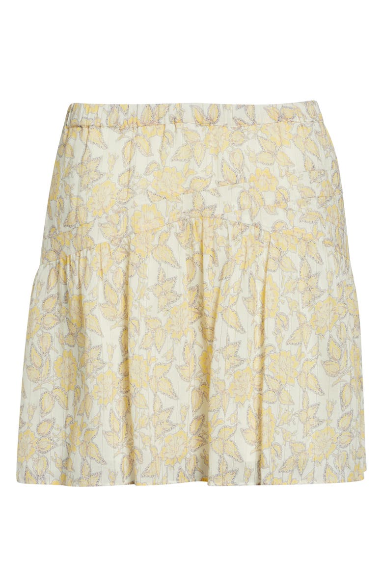 Derek Lam 10 Crosby Thalina Voile Miniskirt, Alternate, color, Valiase Yellow Floral