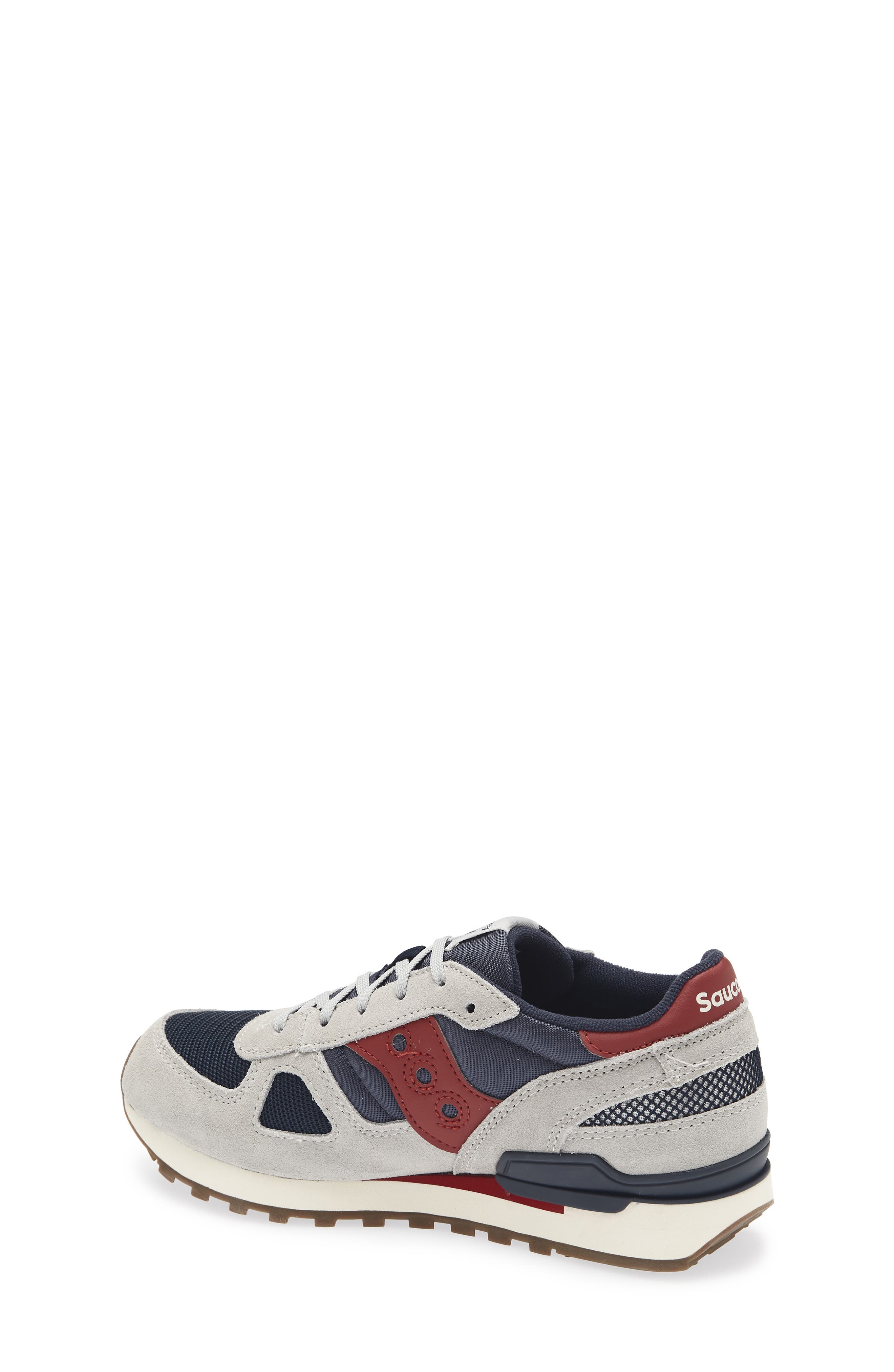Saucony Kids' Shadow Original Sneaker, Alternate, color, Grey/ Navy/ Red