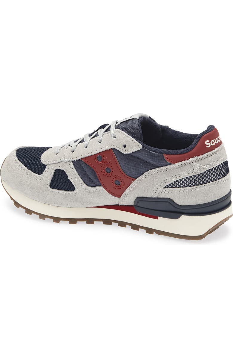 Saucony Kids' Shadow Original Sneaker, Alternate, color, Grey/ Navy/ Red