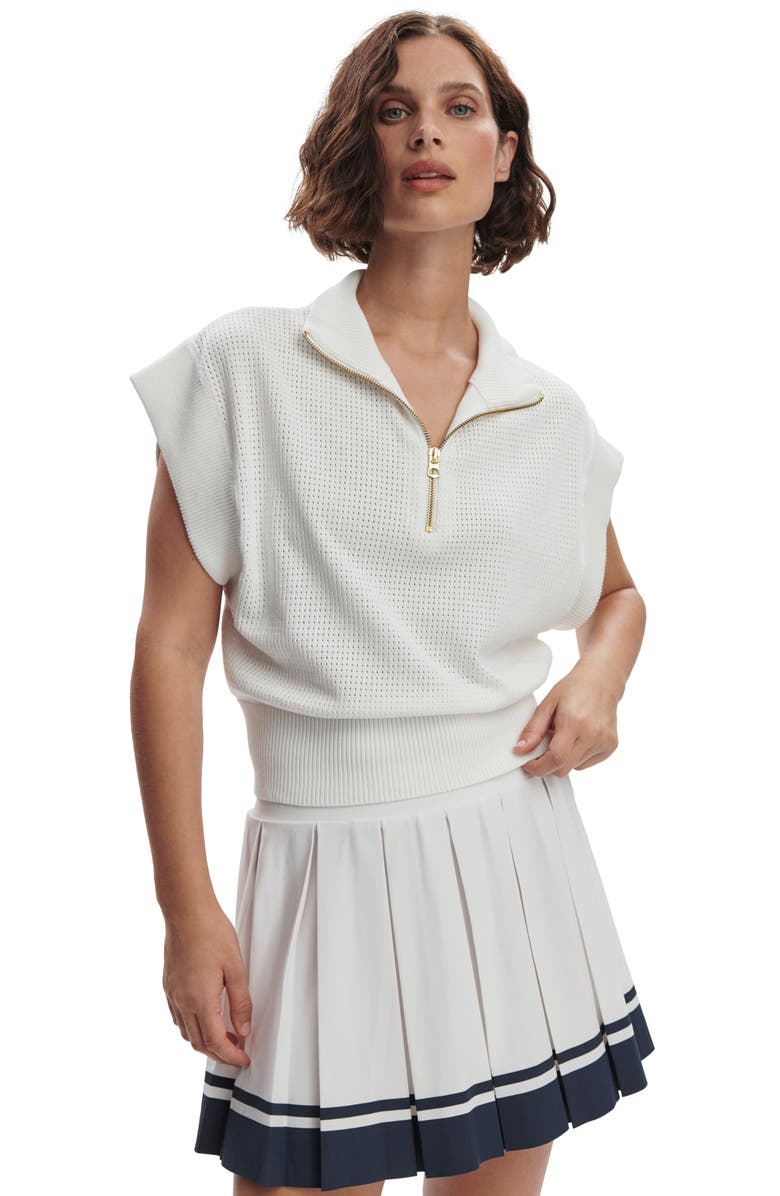 Varley Fulton Half-Zip Crop Pullover, Alternate, color, White