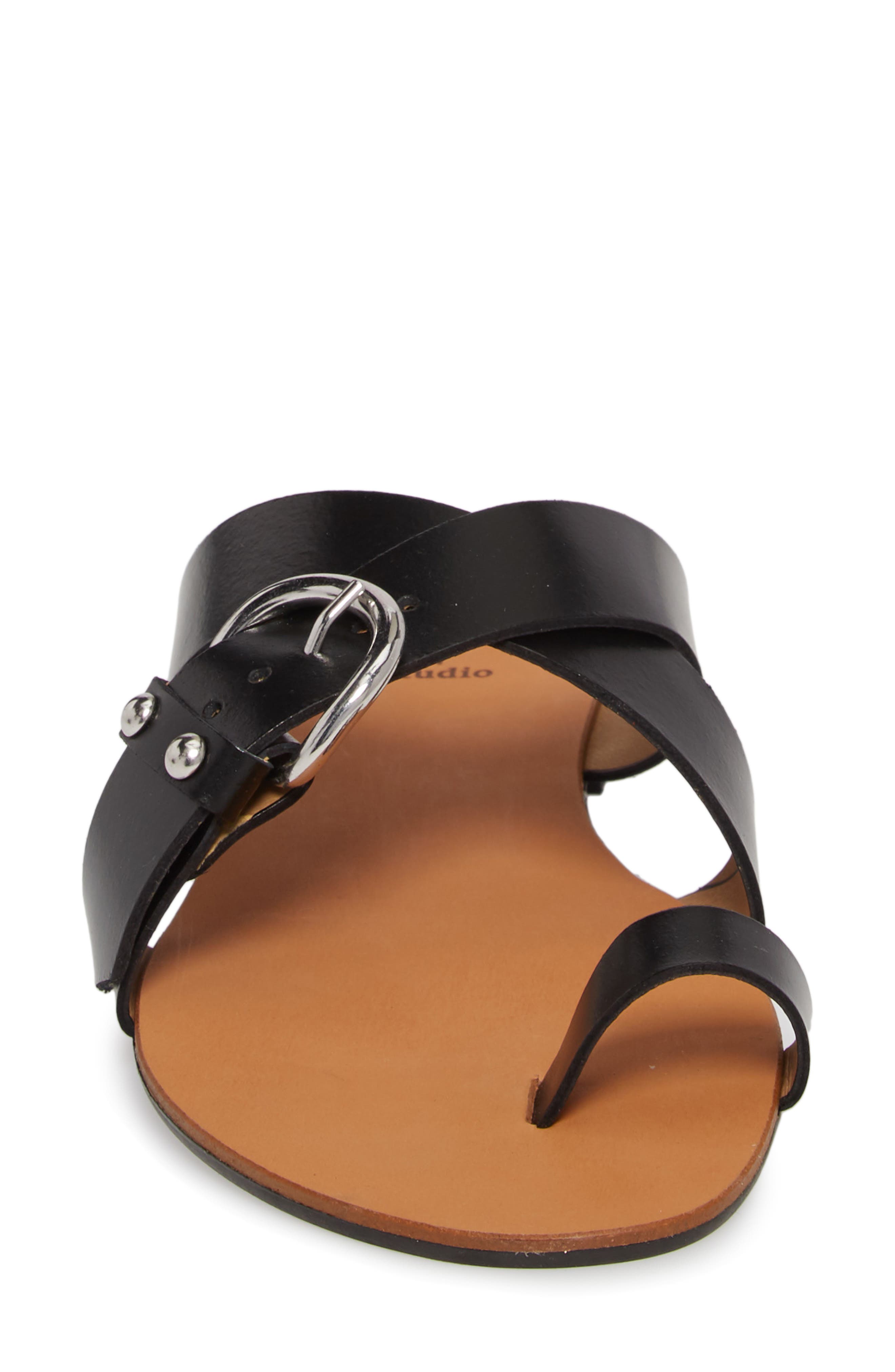 BLACK SUEDE STUDIO Elyse Slide Sandal, Alternate, color, 