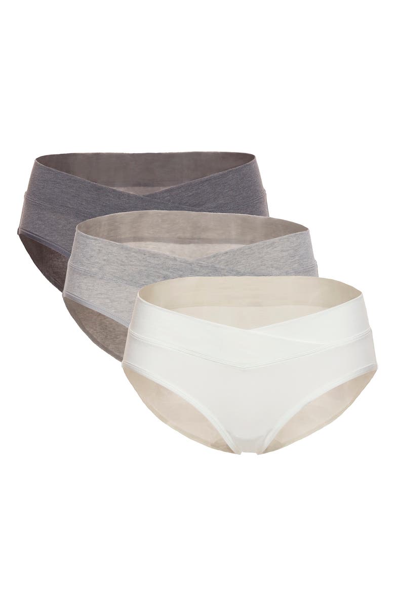 Felina 3-Pack Organic Cotton Maternity Briefs, Alternate, color, 