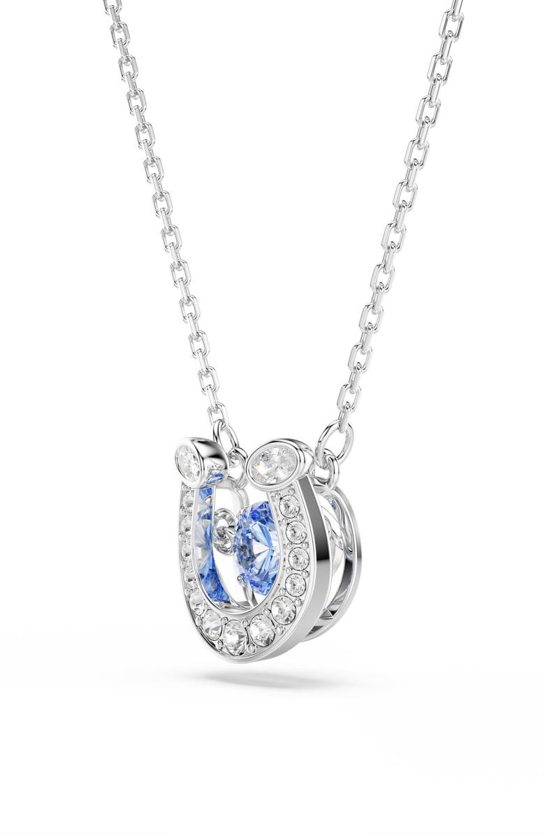 Swarovski Symbolica Pendant Necklace, Alternate, color, Blue/ Silver