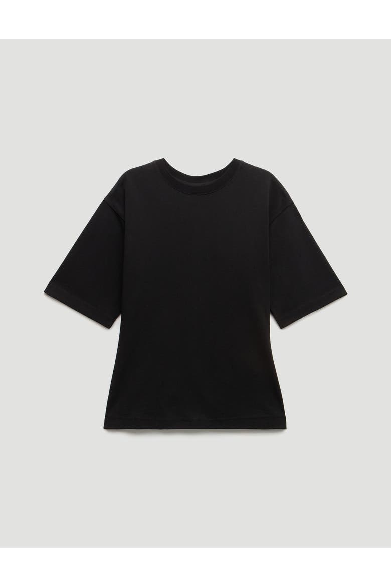 Zip Detail Short Sleeve T-Shirt, Alternate, color, Black
