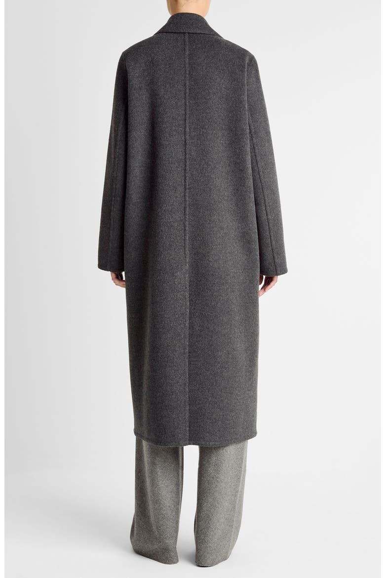 Double Breasted Wool Blend Coat, Alternate, color, CHARCOAL