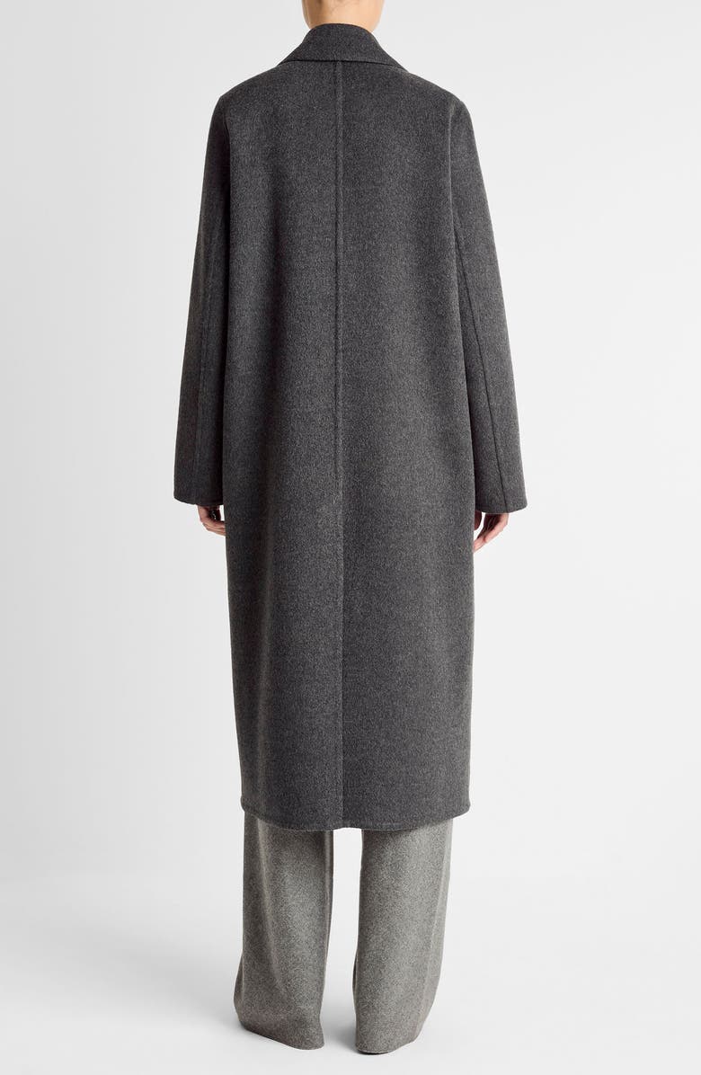Vince Double Breasted Wool Blend Coat, Alternate, color, Charcoal