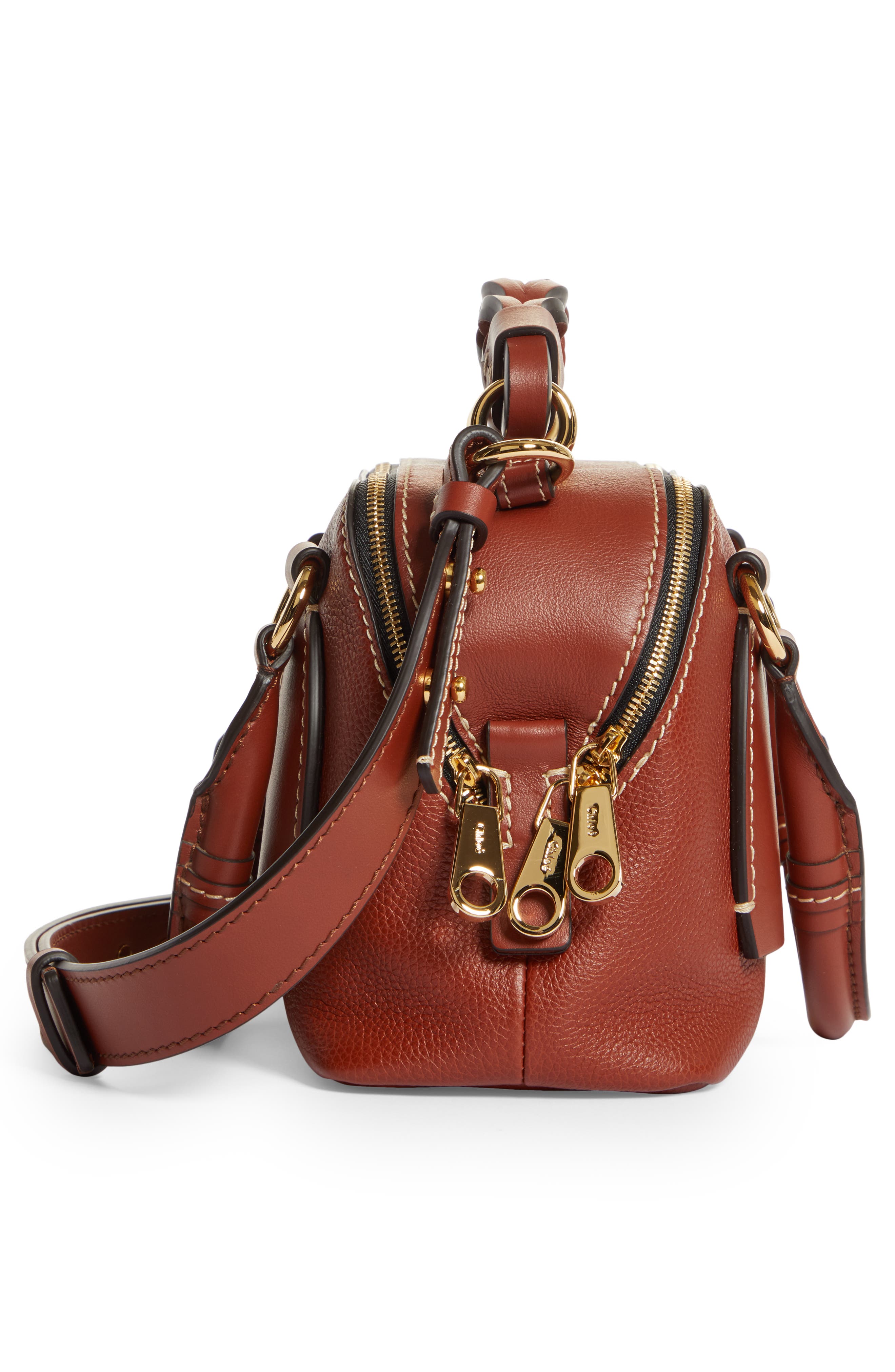 Chloé Small Daria Leather Top Handle Bag, Alternate, color, 