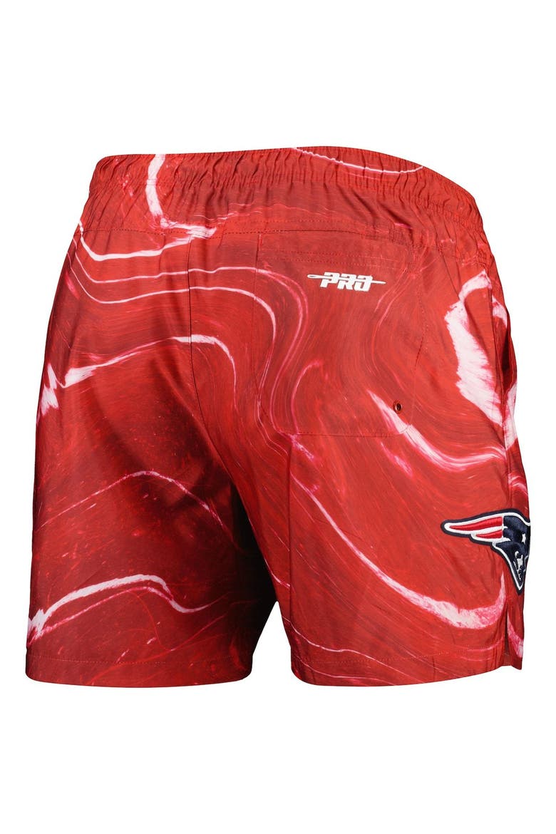 Men's Pro Standard Red New England Patriots Allover Marble Print Shorts, Alternate, color, Red
