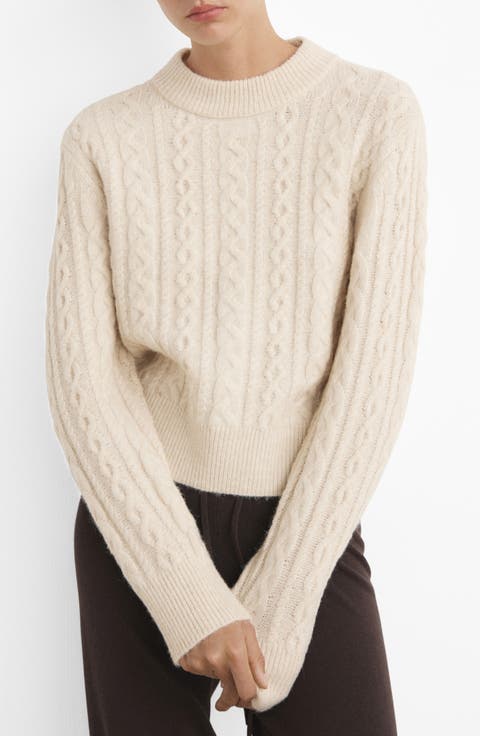 Cable Crewneck Lounge Sweater