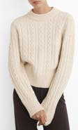 MANGO Cable Crewneck Lounge Sweater