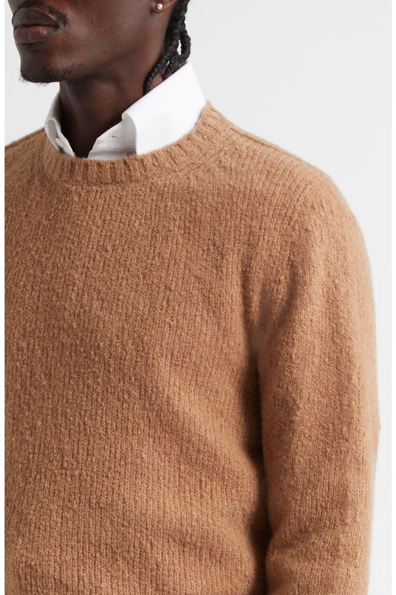 Handmade Felted Merino Wool & Cashmere Blend Sweater, Alternate, color, CAMEL