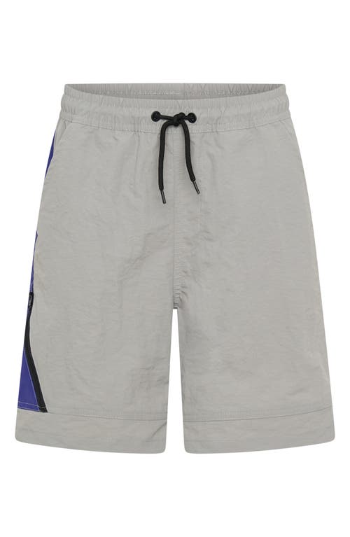 Tiny Tribe Kids' Segment Hybrid Shorts In Navy/grey