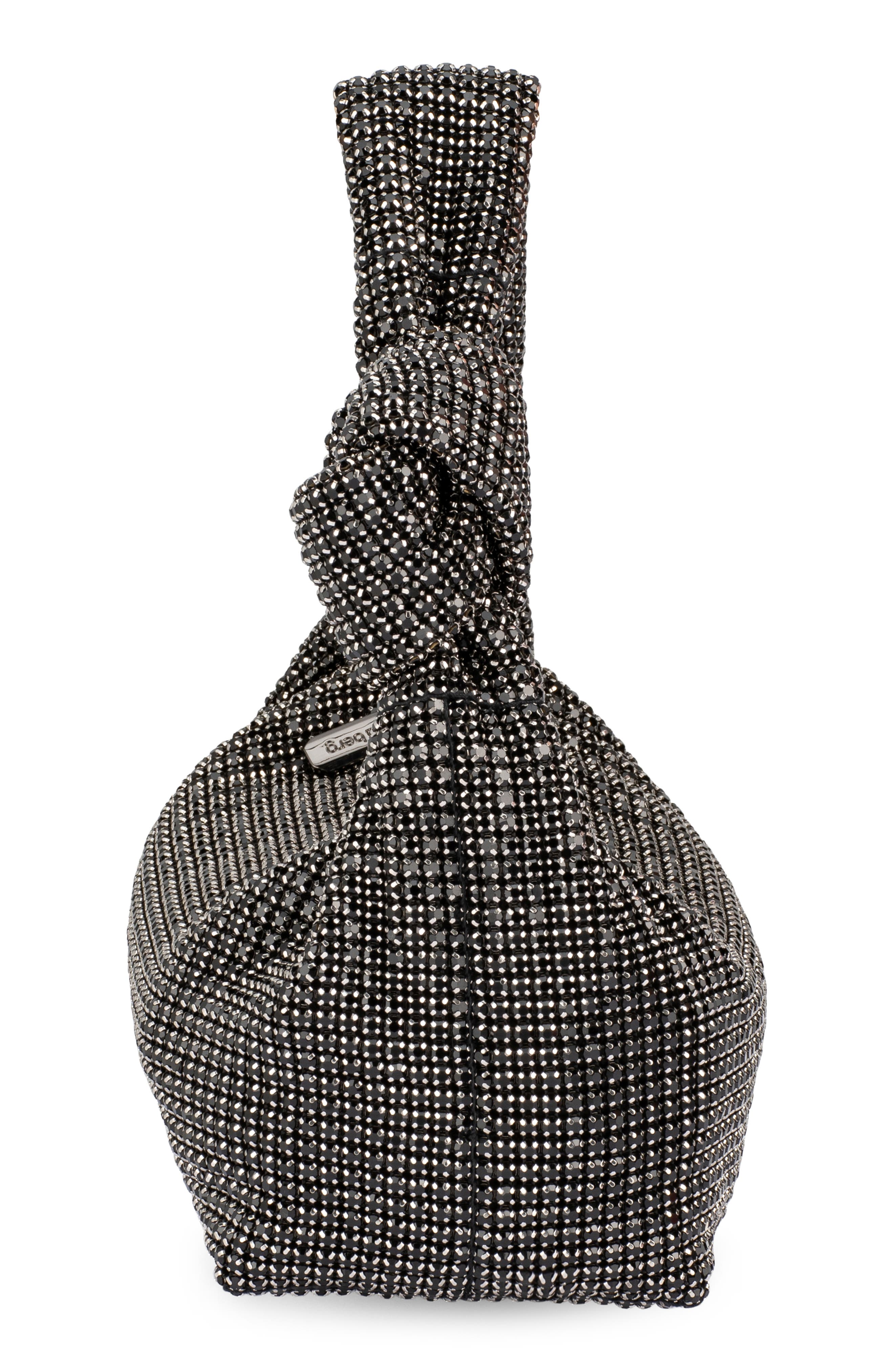 Polly Crystal Shoulder Bag, Alternate, color, BLACK