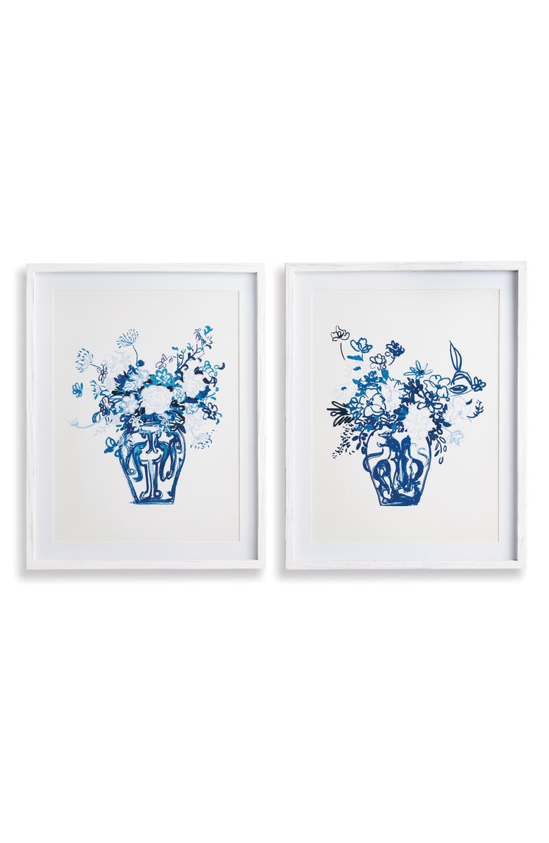 Napa Home & Garden Matched Pair Floral Prints Set of 2, Main, color, Blue