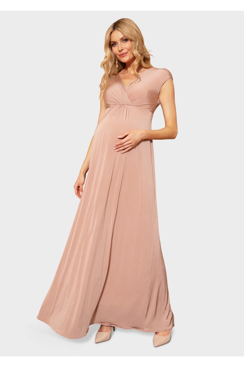 Francesca Maternity Maxi Dress, Main, color, Blush