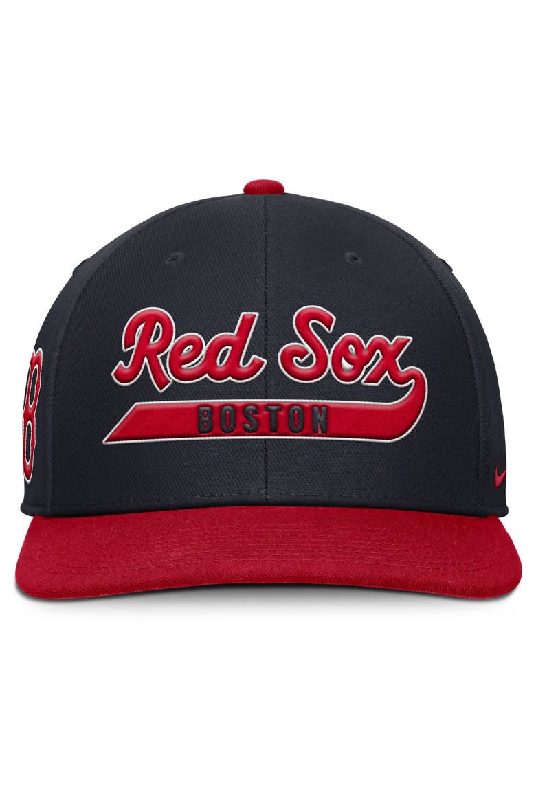 Men's Nike Navy/Red Boston Red Sox Pro Performance Snapback Hat, Alternate, color, Navy
