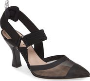 Fendi Colibri Mesh Slingback Pump