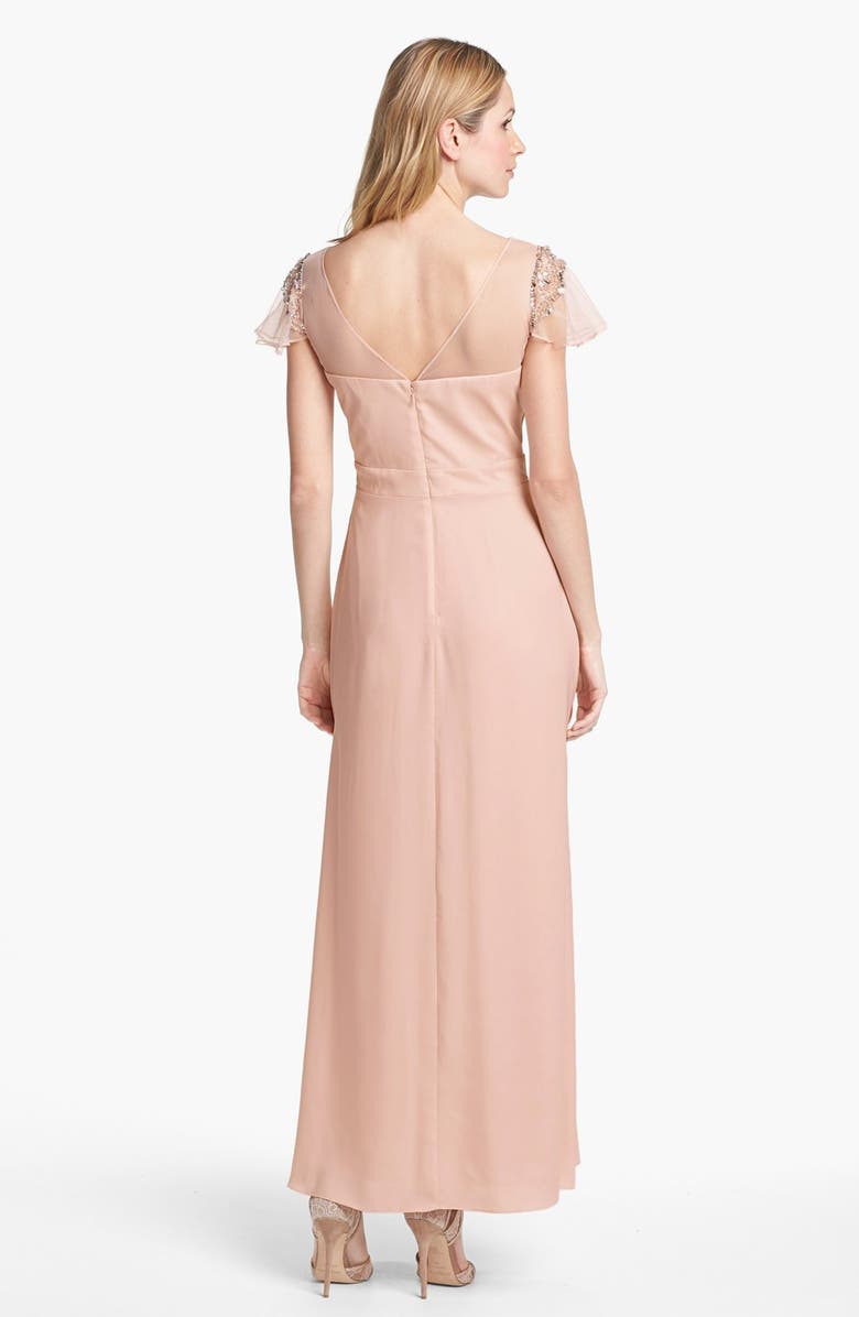 Patra Embellished  Faux Wrap Gown, Alternate, color, 