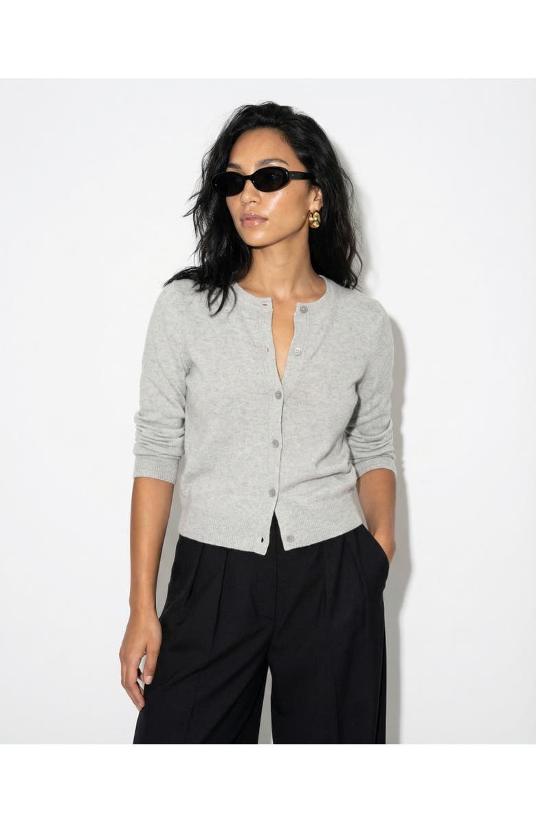 The Shirt by Rochelle Behrens The Crewneck Cotton Cashmere Sweater, Alternate, color, Fog Grey