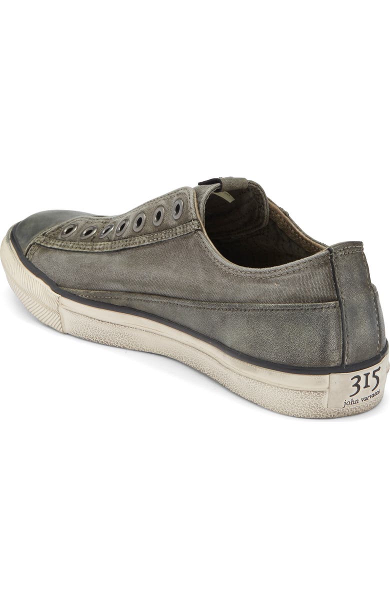 John Varvatos Classic Laceless Low Sneaker, Alternate, color, Stone Grey
