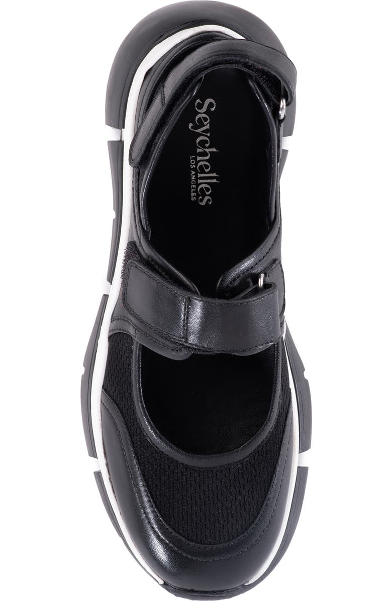 Seychelles Track Star Sneaker, Alternate, color, Black/ Black Leather
