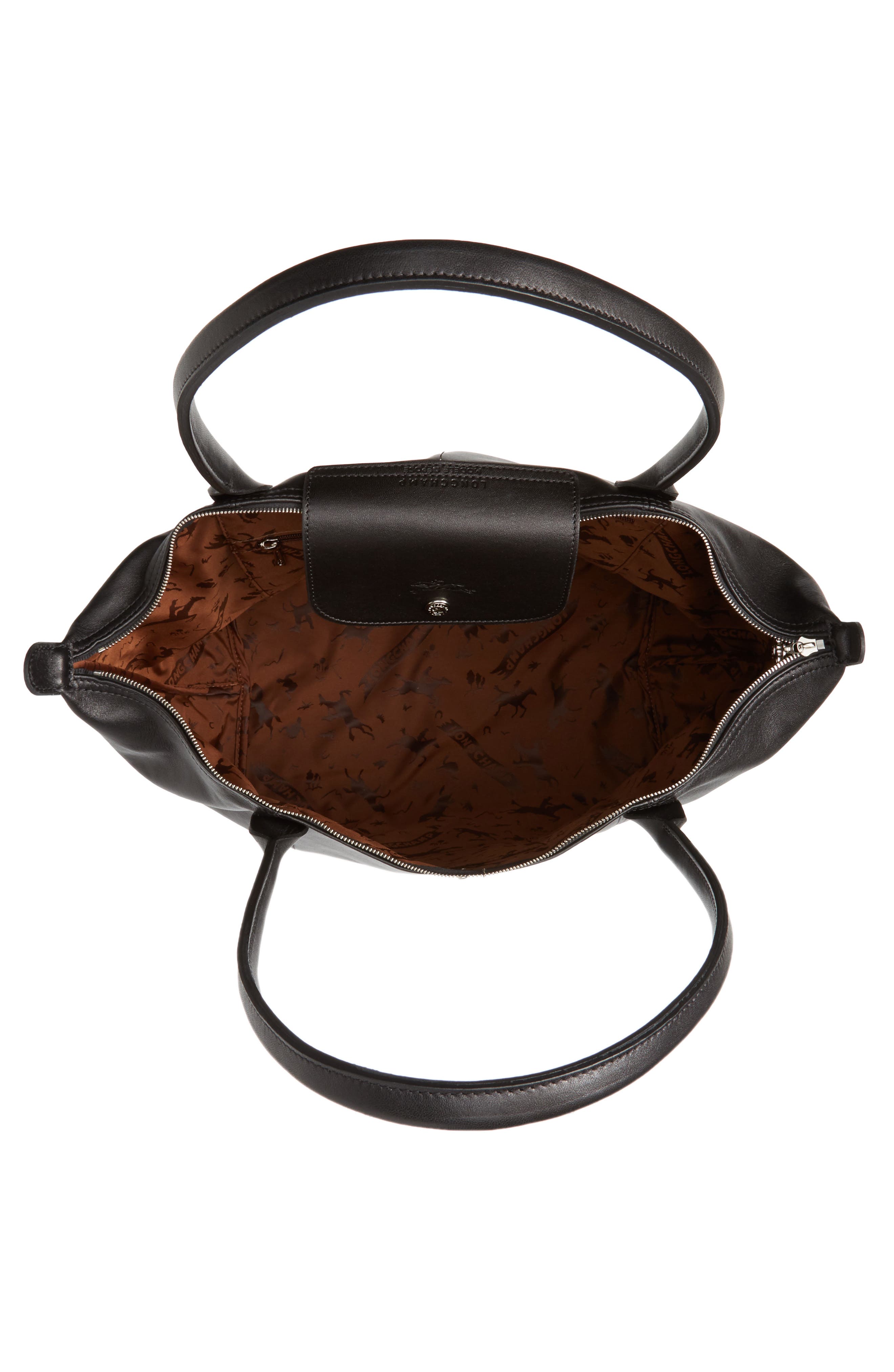 Longchamp Le Pliage Cuir Leather Tote, Alternate, color, 